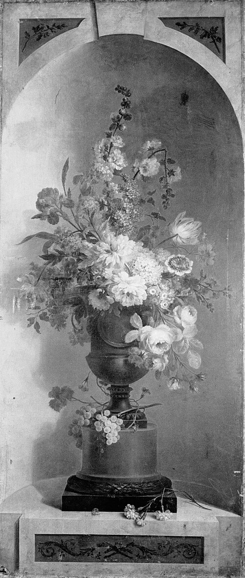 Wall decoration with flower vase, 1789, 