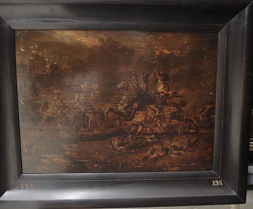 Foot soldiers and cavalry in battle, 1649, 