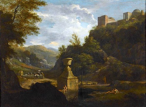 Le Chemin de Riccio près d'Albano, 1750, 