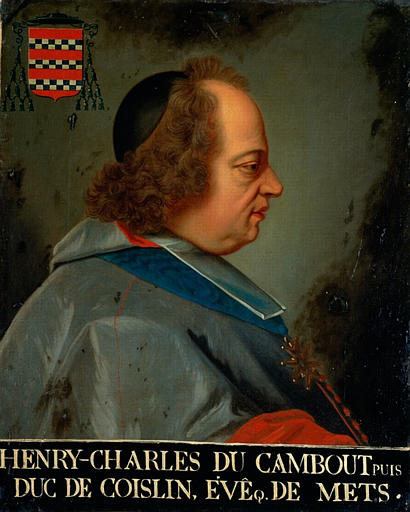 Portrait d'Henri Charles de Cambout, évêque de Metz, 1750, 