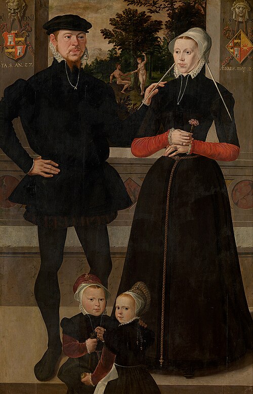 Thomas Gerritzn Doesburch en Claesje Hendricksdr Roeclaes met hun dochters, 1579, 