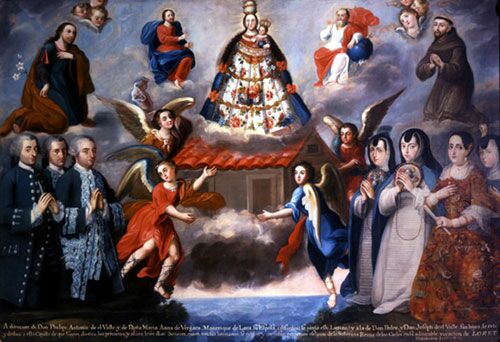 The family of the Valley at the foot of the Virgin of Loreto, 1768, 