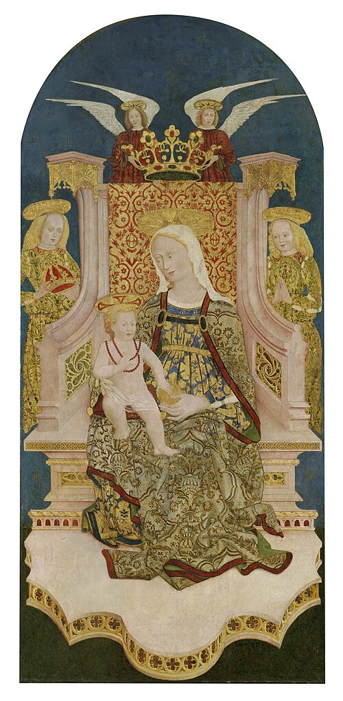 Madonna and Christ Child Enthroned with Angels, 1400, 