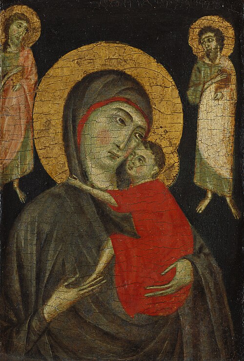 Madonna and Christ Child with Two Saints, 1250, 