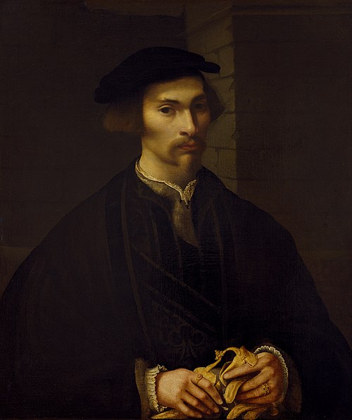 Man Holding Gloves, 1530, 