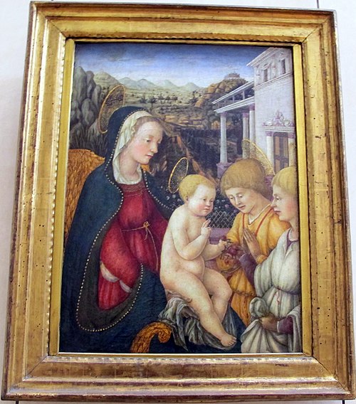 La Vierge et l'Enfant avec deux anges, 1460, 