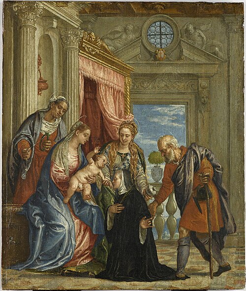 La Sainte Famille et trois saintes, 1562, 
