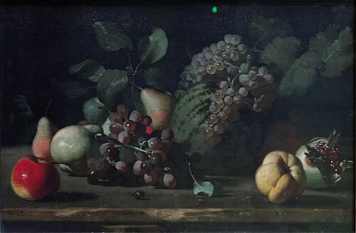 Nature morte aux raisins et à la grenade, 1726, 