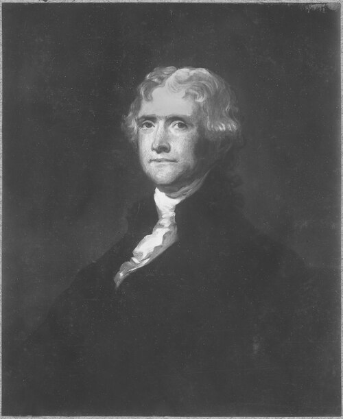 Thomas Jefferson (1743-1826), american politician, president 1801-1809, married to Martha Wayles Ske, , 
