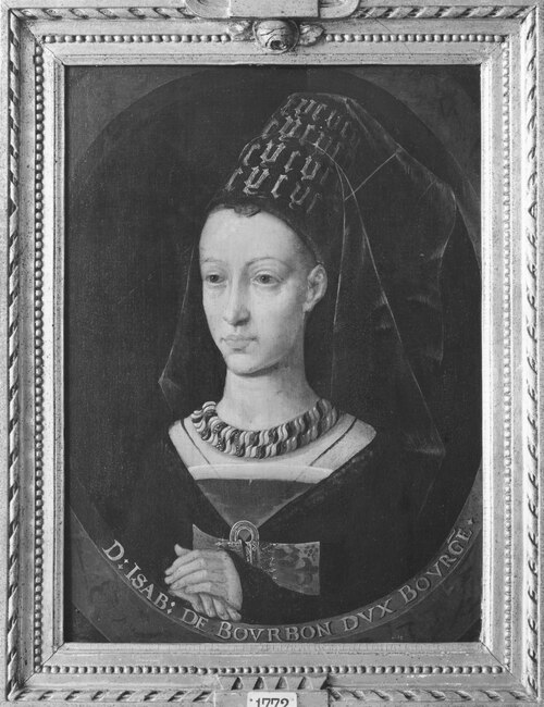Isabella (1465), princess of Bourbon, duchess of Burgundy, married to Karl the Bold of Burgundy, , 