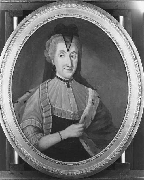 Porträtt av Maria Gyllenstierna af Lundholm, midjebild, , 