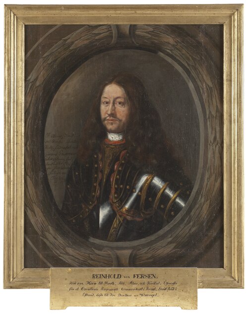 Reinhold von Fersen, 1594-1649, överstelöjtnant, gift med Dorotea Wrangel, 1660, 