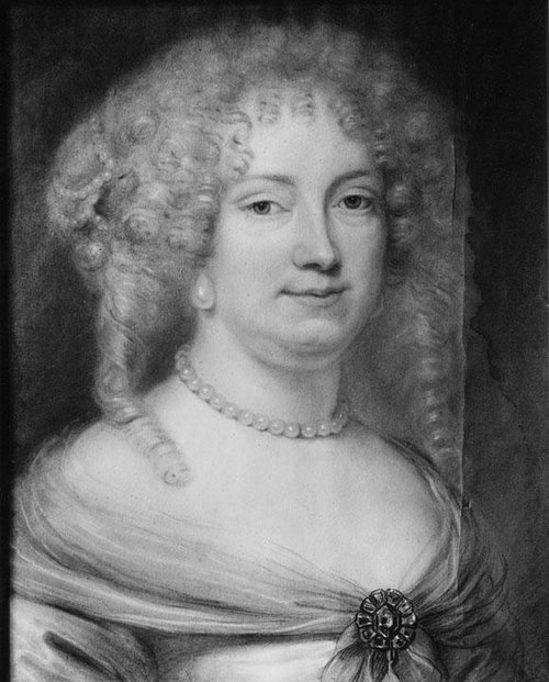 Christina Catharina De la Gardie, 1632-1704, hovfröken hos drottning Kristina, 1650, 