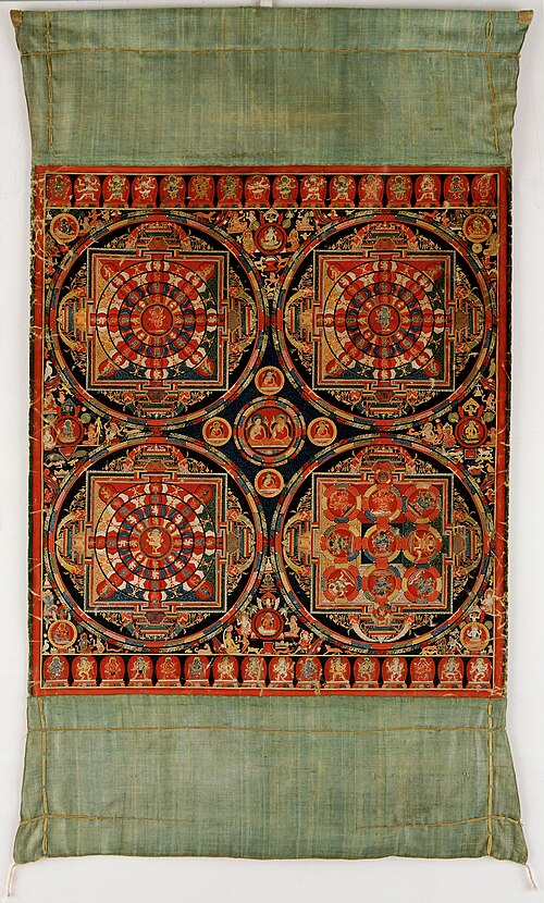 Four Mandala Vajravali Thangka, 1430, 
