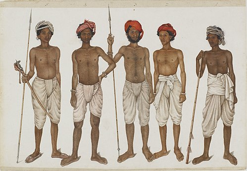 Five Recruits: Ummee Chund, Indur, Goolzaree, Bukhtawur and Juhaz, 1815, 