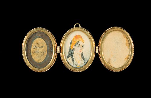 Triple locket, 1810, 