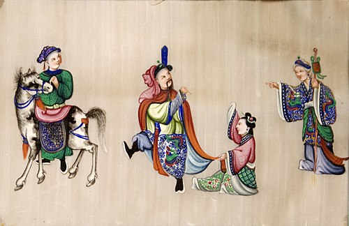 Oriental Scene with Four Figures, 1800, 