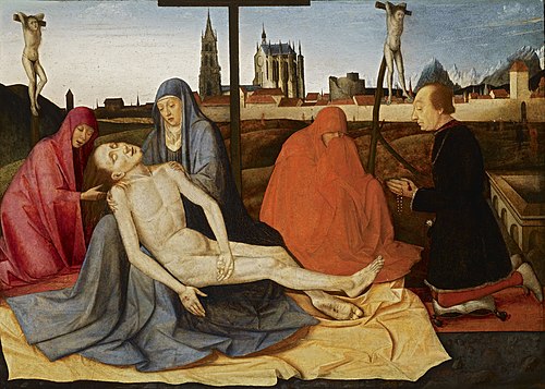 Le Christ pleuré par les saintes Femmes,, 1450, 