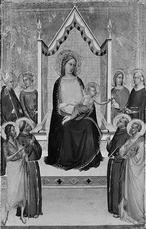 Madonna and Child Enthroned with Saints, 1400, 
