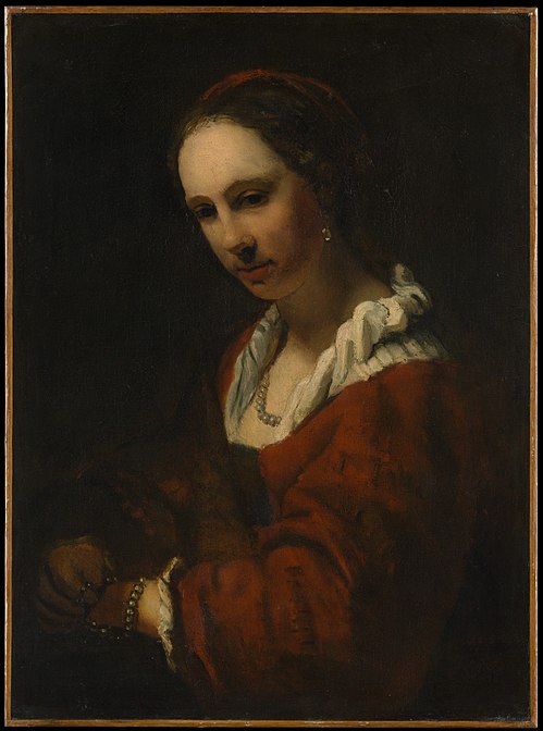 Young Woman with a Pearl Necklace, 1654, 
