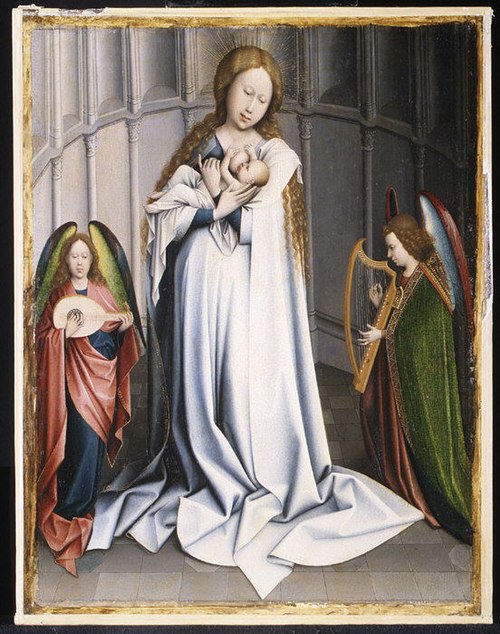 Vierge et enfant dans une abside, 1500, 