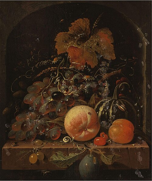 Still Life with Fruit in a Niche, 1699, 