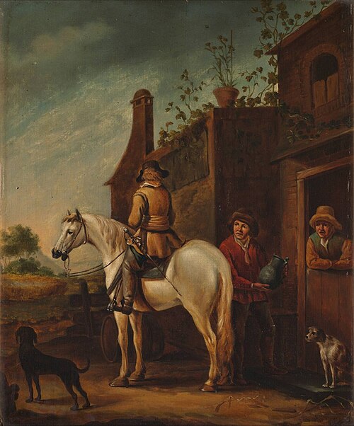 A Horseman in Front of a Tavern, 1900, 