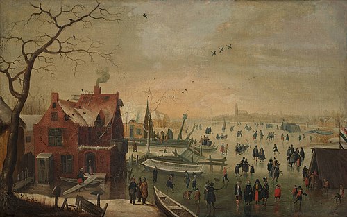 Ice skating, 1700, 