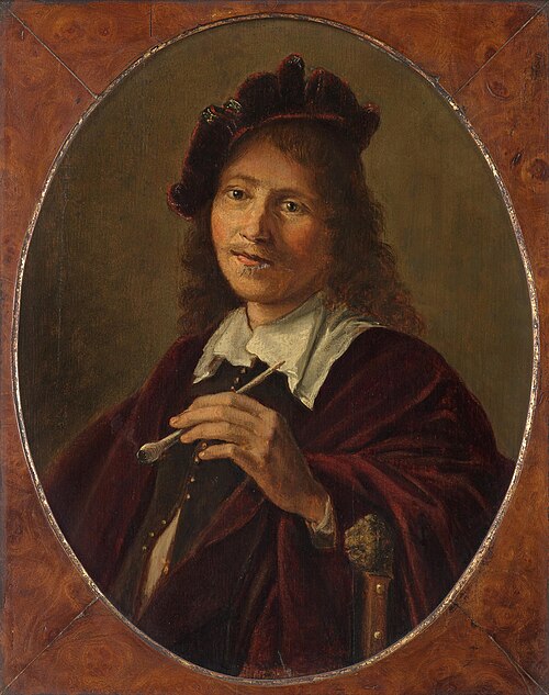 Portrait of a man with a pipe in his left hand, 1650, 