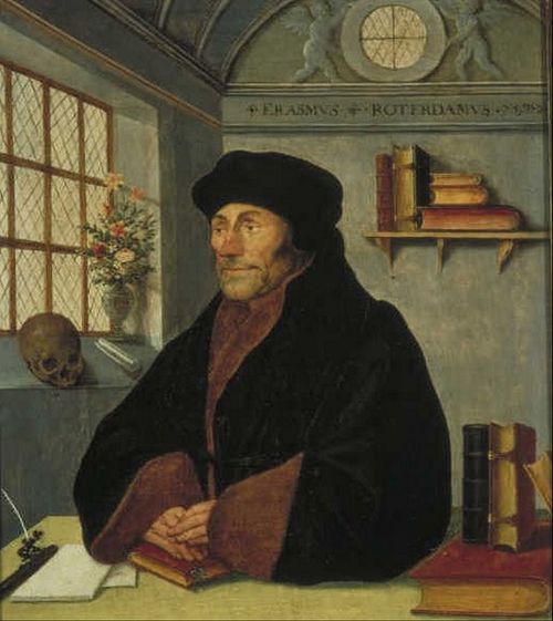 Portrait of Erasmus at his writing table, 1800, 