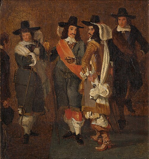Officers of the Miltia of Rotterdam before the City Hall, 1650, 