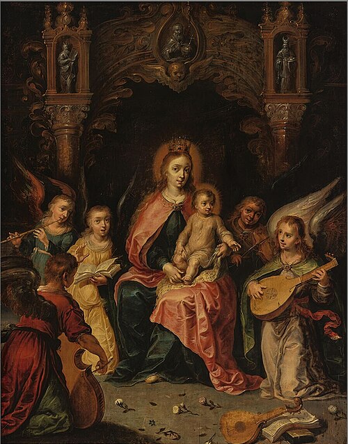 Virgin and Child with music-making Angels, 1650, 
