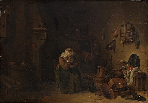 Interior of a cottage, 1760, 