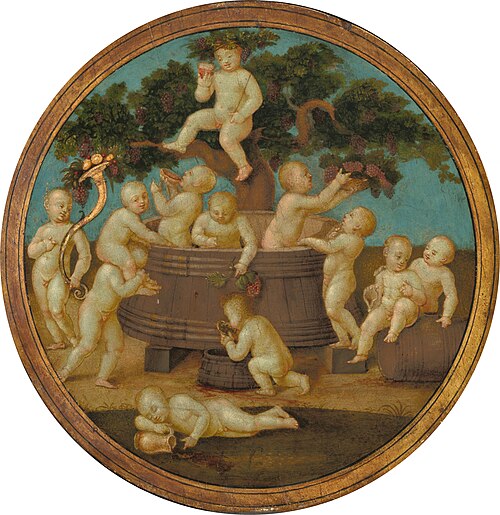 Putti with a Wine Press, 1500, 