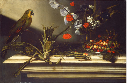 Still Life with Artichokes and a Parrot, 1650, 