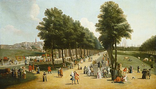 View of the Mall in Saint James's Park, 1709, 