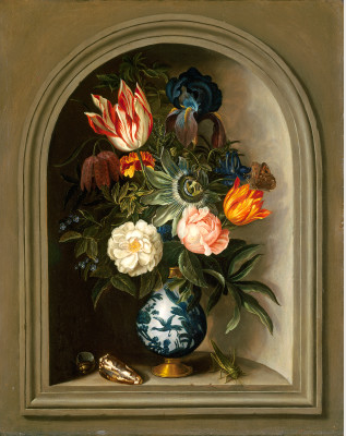 Vase of Flowers in a Niche, 1750, 