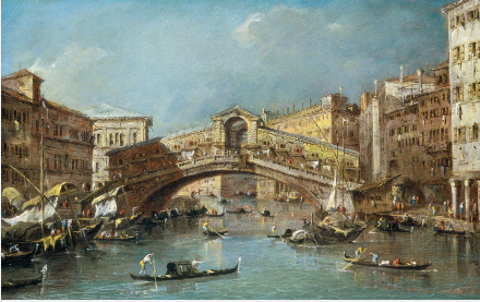 Rialto Bridge, Venice, 1770, 