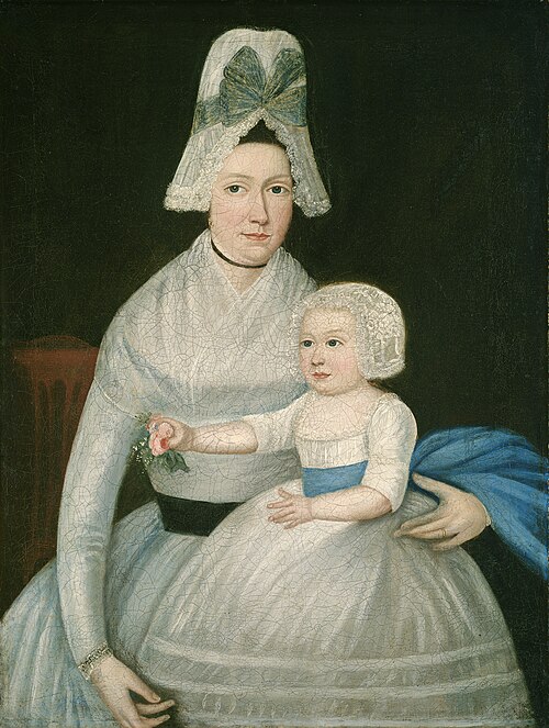 Mother and Child in White, 1790, 
