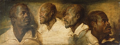 Four Studies of a Male Head, 1618, 