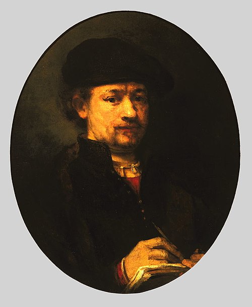 Portrait of Rembrandt Sketching, 1653, 