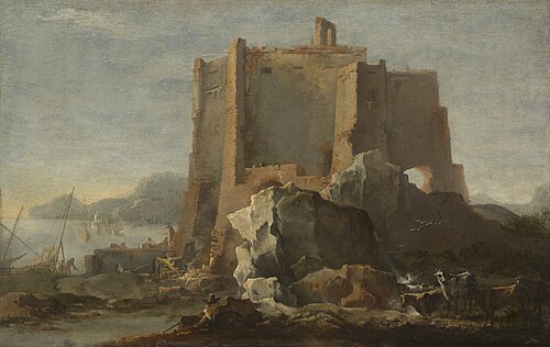Landscape with Rock and Fortress, 1645, 