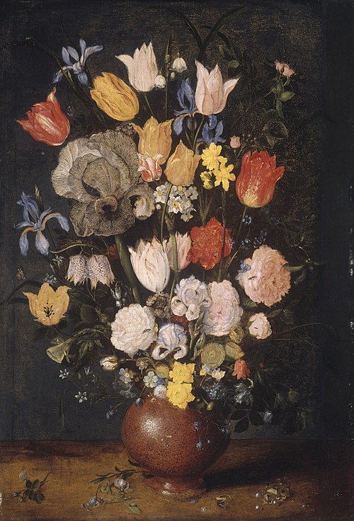Bouquet of Flowers in an Earthenware Vase, 1610, 
