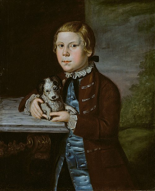 Boy of Hallett Family with Dog, 1771, 
