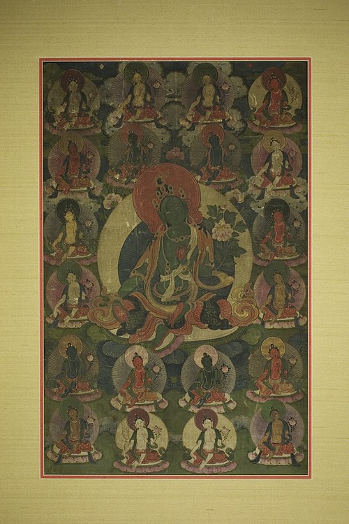 Painted Banner (Thangka) of Green Tara Surrounded by Twenty Manifestations, 1750, 