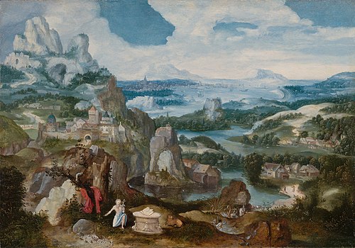 Landscape with the Penitent Saint Jerome, 1520, 