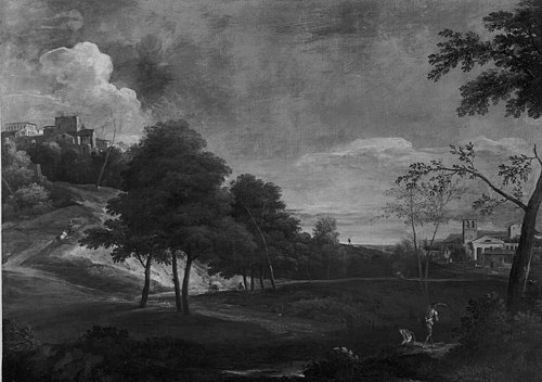 Landscape with Figures and Buildings, 1690, 