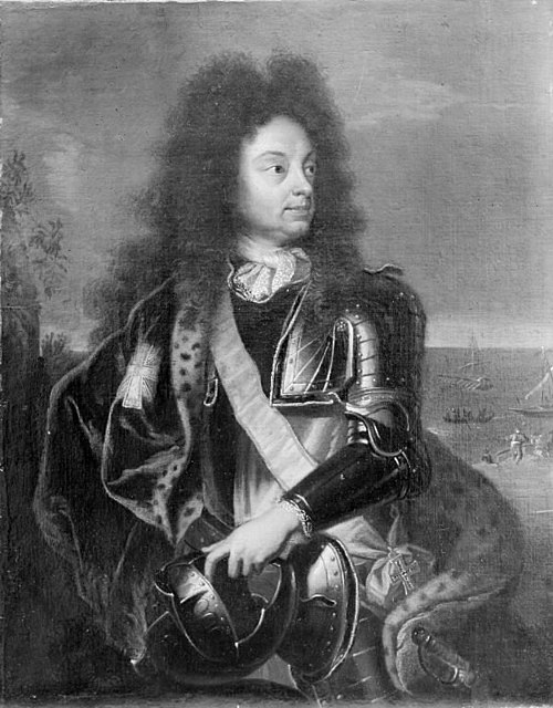 Portræt af Frederik Walter (1671-1718), gehejmeråd, overhofmester. Hvid Ridder 1701, 1818, 