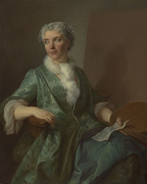Portrait d'une femme artiste, 1735, 