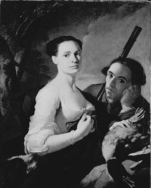Young Woman with Hunter, 1750, 